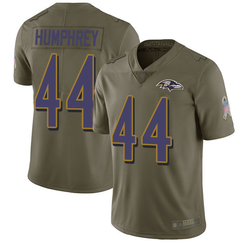 Baltimore Ravens Limited Olive Men Marlon Humphrey Jersey NFL Football #44 2017 Salute to Service->youth nfl jersey->Youth Jersey